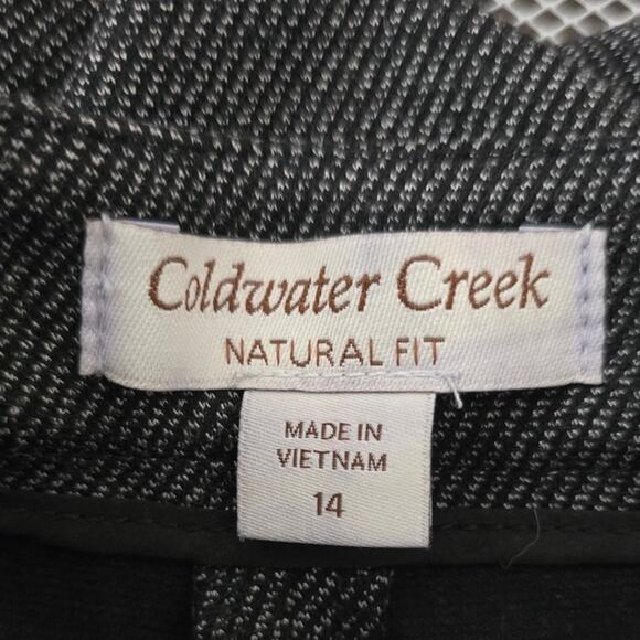 Coldwater Creek NWT Natural Fit Black Tan Flare Leg Women's Dress Pants 14 - Picture 4 of 5